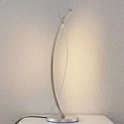 Lucande Bordlamper > LED-bordlampe Marija, sølvfarvet, dæmpbar, 62 cm