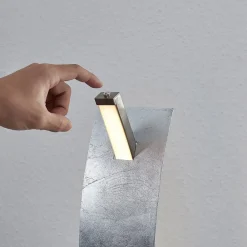 Lucande Bordlamper > LED-bordlampe Marija, sølvfarvet, dæmpbar, 62 cm