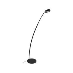 Gulvlamper|Gulvlamper ^ Lucande LED-buelampe Boga, sort, metal, dæmpbar