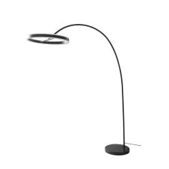 Lucande Pendellamper|Gulvlamper > LED buelampe Yekta, sort, 183 cm, dæmpbar