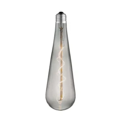 Lucande Dæmpbar Led-Pære|Filament Pære > LED-dråbepære E27 4W, røgfarvet, Ø 9 cm, 1800K