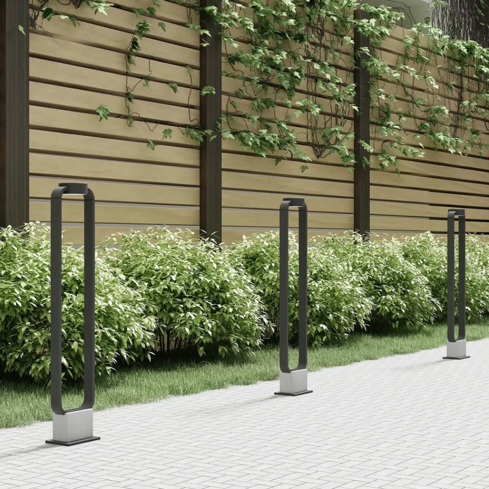 Terrassebelysning|Gadebelysning ^ Lucande LED-gadelampe Belna, 100 cm, antracit, beton, IP65