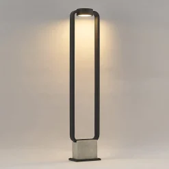Terrassebelysning|Gadebelysning ^ Lucande LED-gadelampe Belna, 100 cm, antracit, beton, IP65