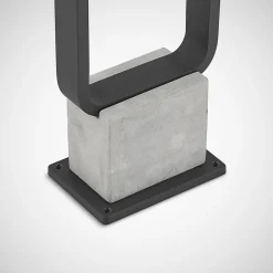 Terrassebelysning|Gadebelysning ^ Lucande LED-gadelampe Belna, 100 cm, antracit, beton, IP65