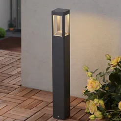 Lucande Terrassebelysning|Gadebelysning > LED-gadelampe Bernd, 60 cm, antracit, aluminium