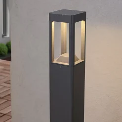 Lucande Terrassebelysning|Gadebelysning > LED-gadelampe Bernd, 60 cm, antracit, aluminium
