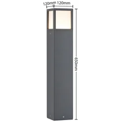 Lucande Terrassebelysning|Gadebelysning > LED-gadelampe Dewari, 65 cm, mørkegrå, IP54