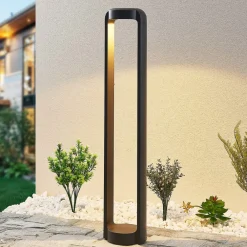Lucande Terrassebelysning > LED-gadelampe Habsa, 80 cm, antracit, metal