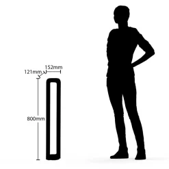 Lucande Terrassebelysning > LED-gadelampe Habsa, 80 cm, antracit, metal