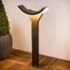Terrassebelysning|Gadebelysning ^ Lucande LED-gadelampe Halv, 60 cm, antracit, metal, IP54