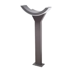 Terrassebelysning|Gadebelysning ^ Lucande LED-gadelampe Halv, 60 cm, antracit, metal, IP54