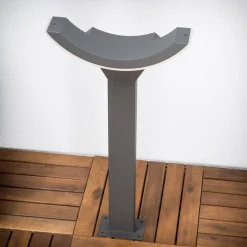 Terrassebelysning|Gadebelysning ^ Lucande LED-gadelampe Halv, 60 cm, antracit, metal, IP54