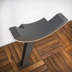 Terrassebelysning|Gadebelysning ^ Lucande LED-gadelampe Halv, 60 cm, antracit, metal, IP54