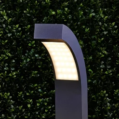 Gadebelysning ^ Lucande LED-gadelampe Lennik, 100 cm, antracit, metal
