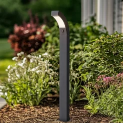 Gadebelysning Med Sensor|Gadebelysning ^ Lucande LED-gadelampe Lennik, sensor, 100 cm, antracit