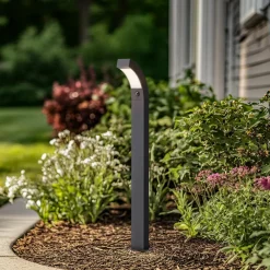 Gadebelysning Med Sensor|Gadebelysning ^ Lucande LED-gadelampe Lennik, sensor, 100 cm, antracit