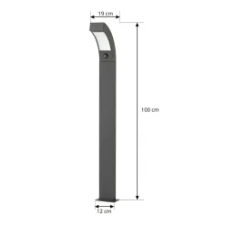 Gadebelysning Med Sensor|Gadebelysning ^ Lucande LED-gadelampe Lennik, sensor, 100 cm, antracit