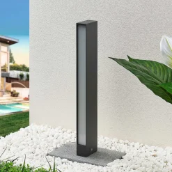 Lucande Terrassebelysning|Gadebelysning > LED-gadelampe Lirka, mørkegrå, metal, 60 cm