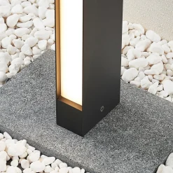 Lucande Terrassebelysning|Gadebelysning > LED-gadelampe Lirka, mørkegrå, metal, 60 cm