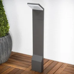 Terrassebelysning|Gadebelysning ^ Lucande LED-gadelampe Nevio, 60 cm, antracit, metal