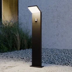 Lucande Gadebelysning Med Sensor|Terrassebelysning > LED-gadelampe Nevio, sensor, 60 cm, antracit
