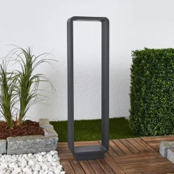 Lucande Terrassebelysning|Gadebelysning > LED-gadelampe Ninon, 80 cm, antracit, metal