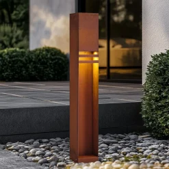 Lucande Terrassebelysning|Gadebelysning > LED-gadelampe Oxido, rustfarvet, cortenstål