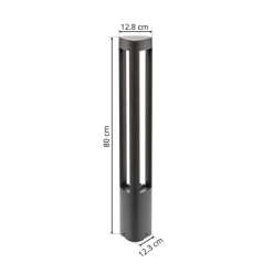Terrassebelysning|Gadebelysning ^ Lucande LED-gadelampe Pirron, 80 cm, trekantet, IP54