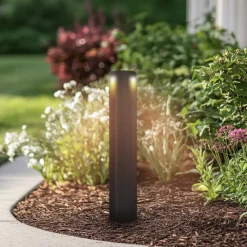 Lucande Gadebelysning > LED-gadelampe Raiku, sort, aluminium, 65 cm