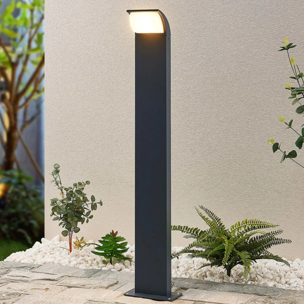 Terrassebelysning|Gadebelysning ^ Lucande LED-gadelampe Tinna, 80 cm, antracit, IP65