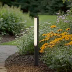 Lucande Terrassebelysning|Gadebelysning > LED-gadelampe Tuberia, antracit, metal, 80 cm