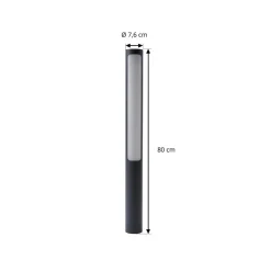 Lucande Terrassebelysning|Gadebelysning > LED-gadelampe Tuberia, antracit, metal, 80 cm