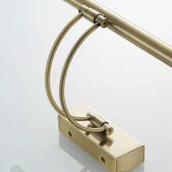 Lucande Væglamper > LED-gallerilampe Dimitrij, buet, messing, metal