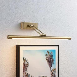 Gang|Væglamper ^ Lucande LED-gallerilampe Dimitrij, messing, metal, 54 cm