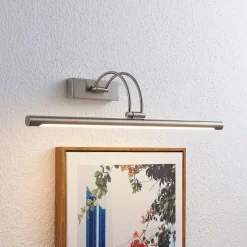 Lucande Gang|Væglamper > LED-gallerilampe Dimitrij, nikkel, metal, 54 cm