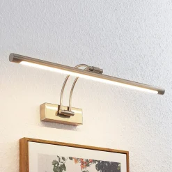 Lucande Gang|Væglamper > LED-gallerilampe Dimitrij, nikkel, metal, 54 cm