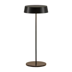 Terrassebelysning|Bordlamper ^ Lucande LED genopladelig bordlampe Tibia, sort, aluminium, USB, IP54
