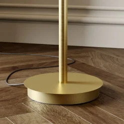 Pendellamper|Gulvlamper ^ Lucande LED-gulvlampe Anniki, messing, justerbar, dæmpbar
