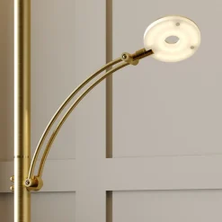 Pendellamper|Gulvlamper ^ Lucande LED-gulvlampe Anniki, messing, justerbar, dæmpbar