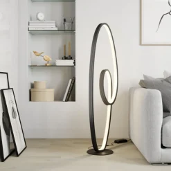Lucande Gulvlamper|Gulvlamper > LED-gulvlampe Bronwyn, 122 cm, antracit, aluminium