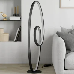 Lucande Gulvlamper|Gulvlamper > LED-gulvlampe Bronwyn, 122 cm, antracit, aluminium