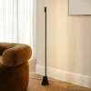 Gulvlamper|Gulvlamper ^ Lucande LED-gulvlampe Linija, sort, højde 110 cm, sensor