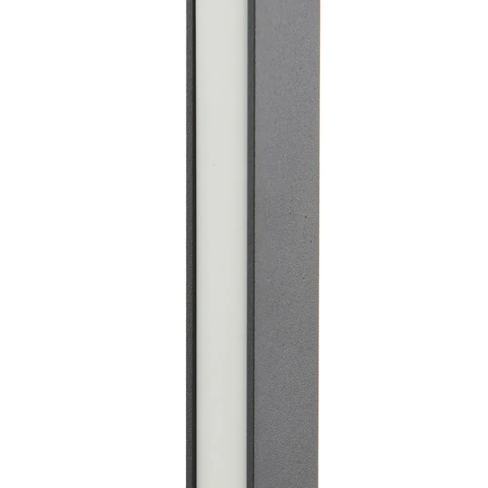 Gulvlamper|Gulvlamper ^ Lucande LED-gulvlampe Linija, sort, højde 110 cm, sensor
