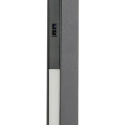 Gulvlamper|Gulvlamper ^ Lucande LED-gulvlampe Linija, sort, højde 110 cm, sensor