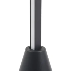 Gulvlamper|Gulvlamper ^ Lucande LED-gulvlampe Linija, sort, højde 110 cm, sensor