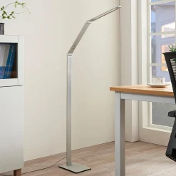 Arbejdsrum/Kontor|Pendellamper ^ Lucande LED-gulvlampe Nicano, grå, metal, CCT, 125 cm