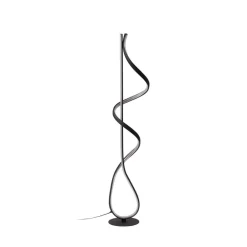 Lucande Gulvlamper|Gulvlamper > LED-gulvlampe Rodado, sort, 132 cm, aluminium