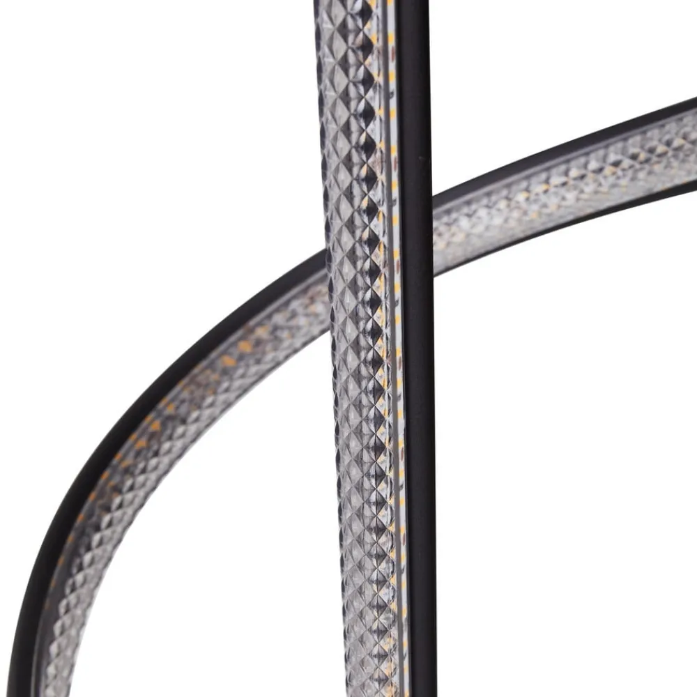 Lucande Gulvlamper|Gulvlamper > LED-gulvlampe Rodado, sort, 132 cm, aluminium