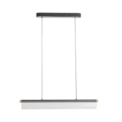 Lucande Pendellamper > LED-hængelampe Alania, transparent, metal, 86,5 cm
