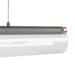 Lucande Pendellamper > LED-hængelampe Alania, transparent, metal, 86,5 cm